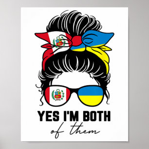 Halb peruanisches halb ukrainisches Mädchen Peru U Poster
