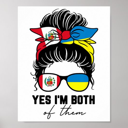 Halb peruanisches halb ukrainisches Mädchen Peru U Poster (Vorne)