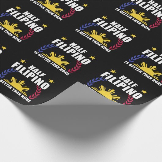 Halb philippinisch Amerikanische Philippinen Pinoy Geschenkpapier (Ecke)