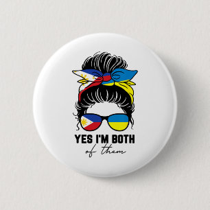 Halb philippinisch halb ukrainisches Mädchen Phili Button