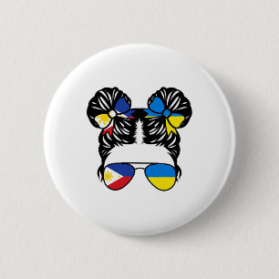 Halb philippinisch halb ukrainisches Mädchen Phili Button