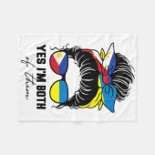 Halb philippinisch halb ukrainisches Mädchen Phili Fleecedecke (Vorderseite (Horizontal))