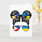 Halb philippinisch halb ukrainisches Mädchen Phili Karte (Gelbe Blume)