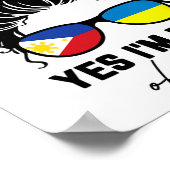 Halb philippinisch halb ukrainisches Mädchen Phili Poster (Ecke)
