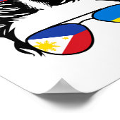 Halb philippinisch halb ukrainisches Mädchen Phili Poster (Ecke)