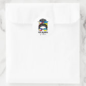 Halb philippinisch halb ukrainisches Mädchen Phili Runder Aufkleber (Tasche)