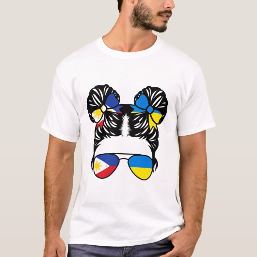 Halb philippinisch halb ukrainisches Mädchen Phili T-Shirt (Vorderseite)