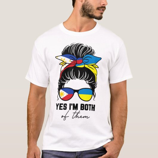 Halb philippinisch halb ukrainisches Mädchen Phili T-Shirt (Vorderseite)