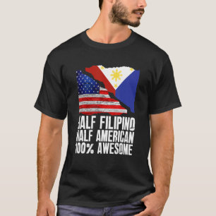 Halb philippinisch Halbe amerikanische Pinoy Phili T-Shirt