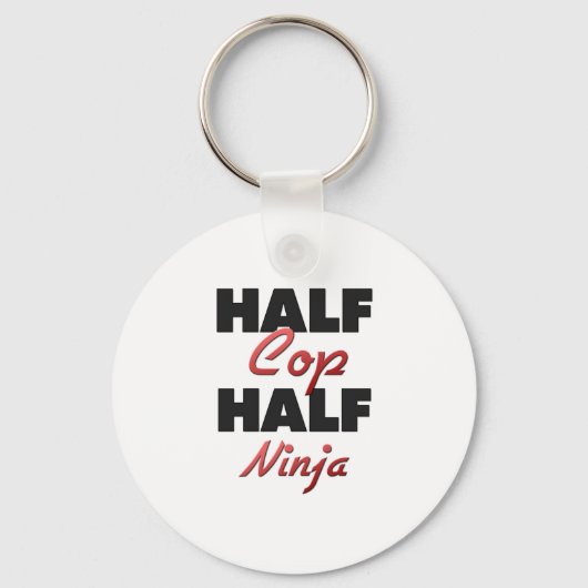 Halb Polizist Half Ninja Schlüsselanhänger (Vorderseite)
