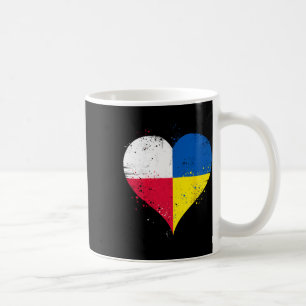 Halb polnisch halb ukrainisch Ein Herz mit Polen U Kaffeetasse