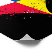 Halb polnisch halb ukrainisch Ein Herz mit Polen U Poster (Ecke)