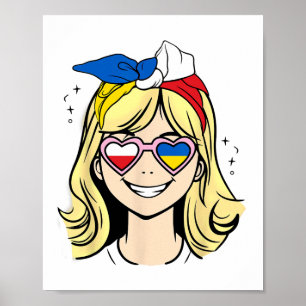 Halb polnisch halb ukrainisches kleines Mädchen Poster