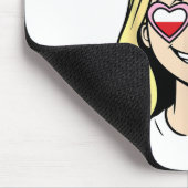 Halb Polnisch Halb Ukrainisches Mädchen Mousepad (Ecke)