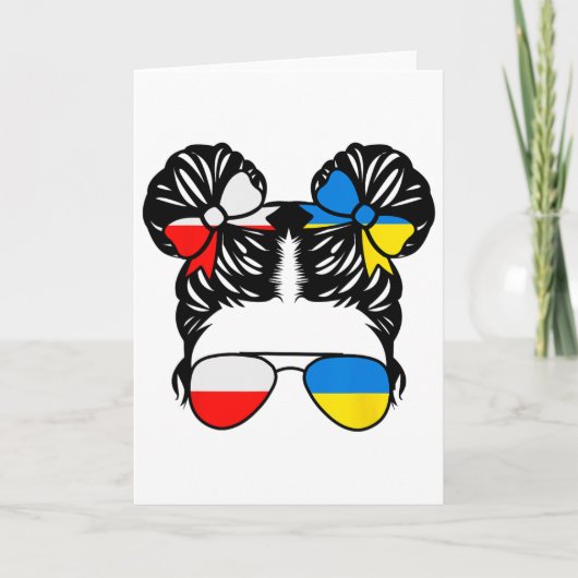 Halb Polnisch Halb Ukrainisches Mädchen Polen Kind Karte (Vorderseite)