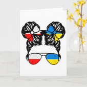 Halb Polnisch Halb Ukrainisches Mädchen Polen Kind Karte (Gelbe Blume)
