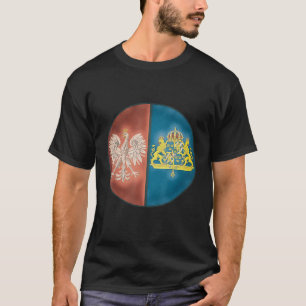 Halb polnischer Adler und teilweise schwedisches E T-Shirt