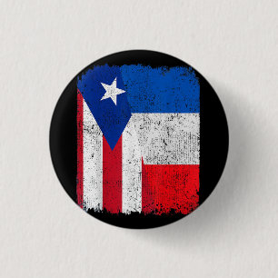 Halb puerto-ricanisch halb französische Flagge Erb Button