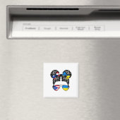 Halb puerto-ricanisches halb ukrainisches Mädchen Magnet (In Situ (Geschirrspüler))