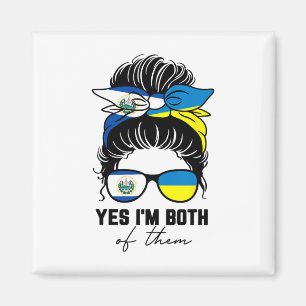 Halb salvadorianisches halb ukrainisches Mädchen E Magnet