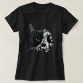 Halb Schädel, halb Katze Der ultimative Horror T - T-Shirt (Design vorne)
