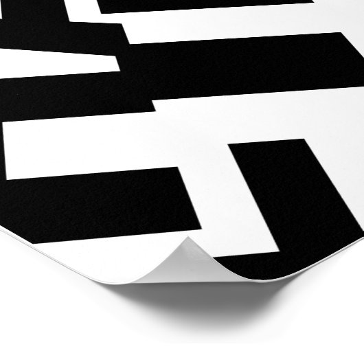 Halb schwarz oder halb weiß ? poster (Ecke)
