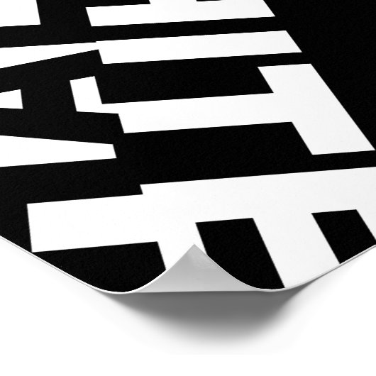 Halb schwarz oder halb weiß ? poster (Ecke)