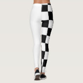 Halb schwarz-weiße Leggings (Rückseite)