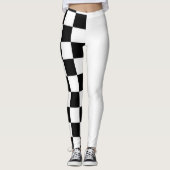 Halb schwarz-weiße Leggings (Vorderseite)