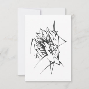 Halb schwarze weiße abstrakte Stammes-Tattoo-Kunst Dankeskarte