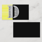 Halb schwarzes gelbes berufliches gestreiftes visitenkarte (Vorne/Hinten)
