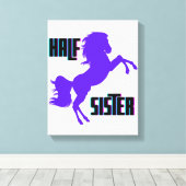 Halb Schwester Lila Pony Sibling Leinwanddruck (Insitu (Holzboden))