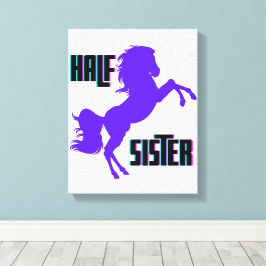 Halb Schwester Lila Pony Sibling Leinwanddruck (Insitu (Holzboden))