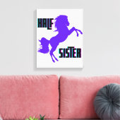 Halb Schwester Lila Pony Sibling Leinwanddruck (Insitu (Wohnzimmer))