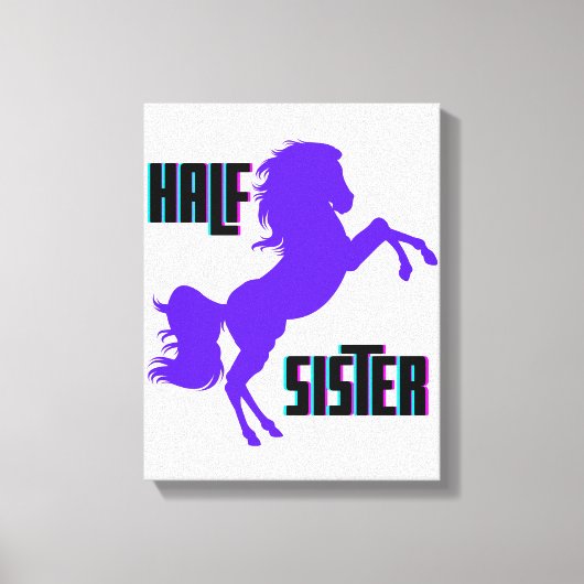 Halb Schwester Lila Pony Sibling Leinwanddruck (Vorderseite)