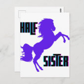 Halb Schwester Lila Pony Sibling Postkarte (Vorne/Hinten)