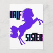 Halb Schwester Lila Pony Sibling Postkarte (Vorderseite)