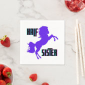 Halb Schwester Lila Pony Sibling Serviette (Beispiel)