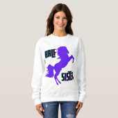 Halb Schwester Lila Pony Sibling Sweatshirt (Vorne ganz)