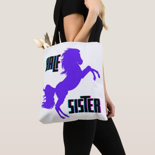 Halb Schwester Lila Pony Sibling Tasche (Von Nahem)