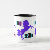 Halb Schwester Lila Pony Sibling Tasse (Zentrum)
