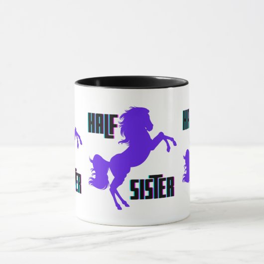 Halb Schwester Lila Pony Sibling Tasse (Zentrum)