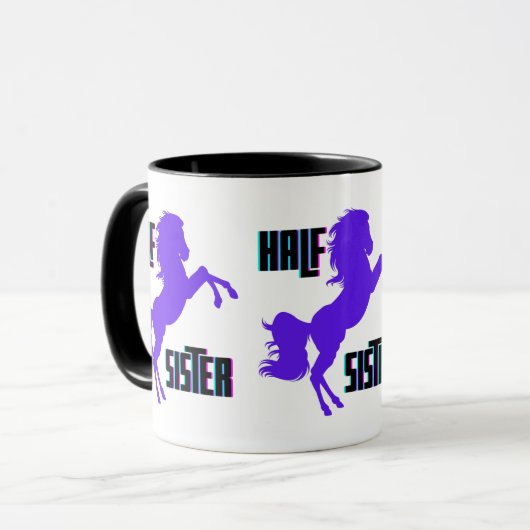 Halb Schwester Lila Pony Sibling Tasse (Vorderseite Links)