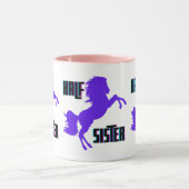 Halb Schwester Lila Pony Sibling Tasse (Zentrum)
