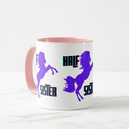 Halb Schwester Lila Pony Sibling Tasse (Vorderseite Links)