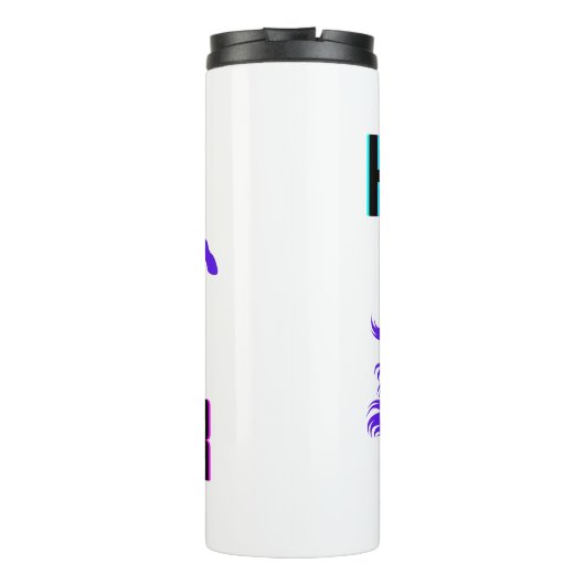 Halb Schwester Lila Pony Sibling Thermosbecher (Rückseite)