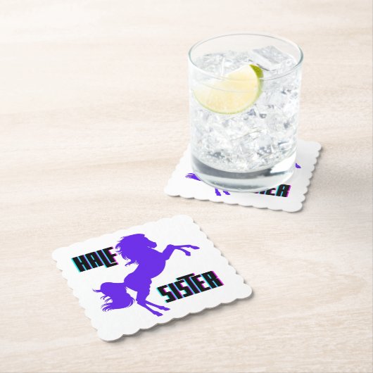 Halb Schwester Lila Pony Sibling Untersetzer (Vor Ort)