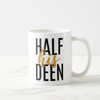 Halb seiner Deen Nikkah Geschenke Tasse für Paare