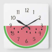 Halb Slice Pink Wassermelon Küchenmauer Uhr (Vorderseite)