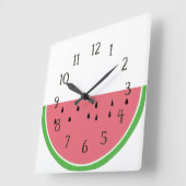 Halb Slice Pink Wassermelon Küchenmauer Uhr (Winkel)